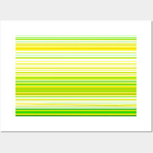 Green & Yellow Stripes Posters and Art